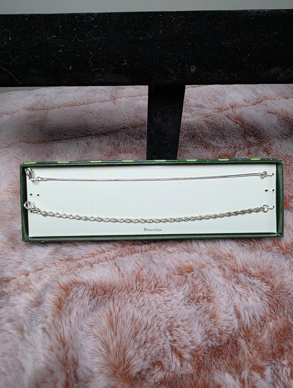 Silver Rope and Snake Chain Bracelet Set